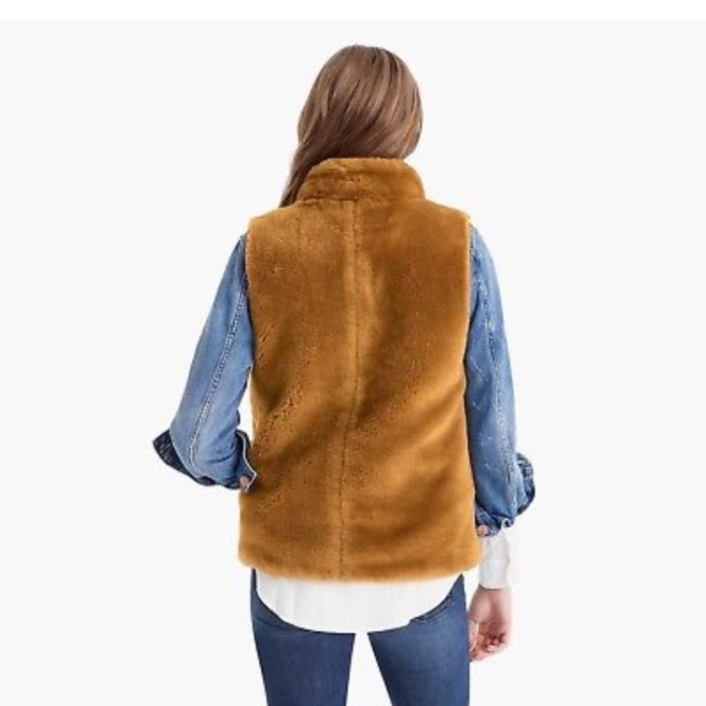 J. Crew excursion faux fur vest - Picture 3 of 8